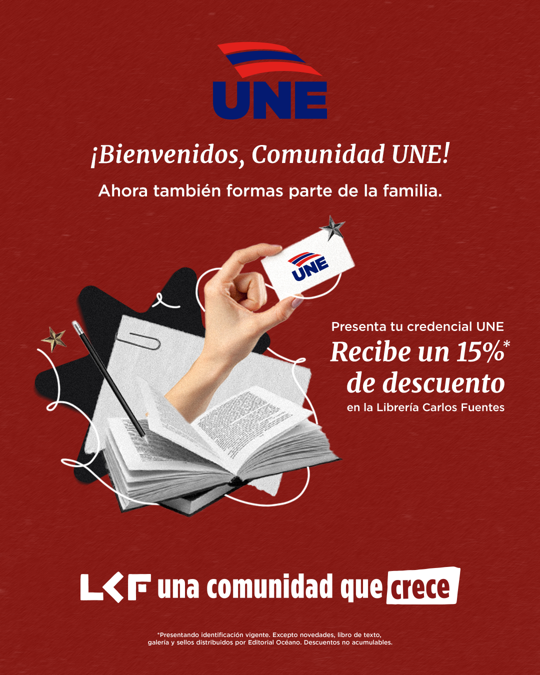 Descuentos UNE - Beneficios en librería